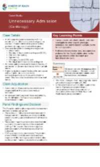 Unnecessary Admission (Cardiology)